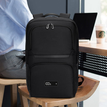 SmartCharge 20L Business Backpack: Built-in 96Wh Power Bank, USB-C/A Fast Charging & Waterproof Tech