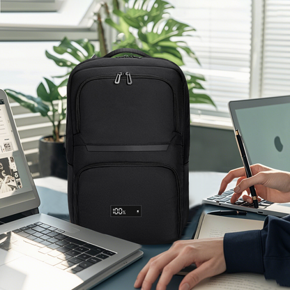 SmartCharge 20L Business Backpack: Built-in 96Wh Power Bank, USB-C/A Fast Charging & Waterproof Tech