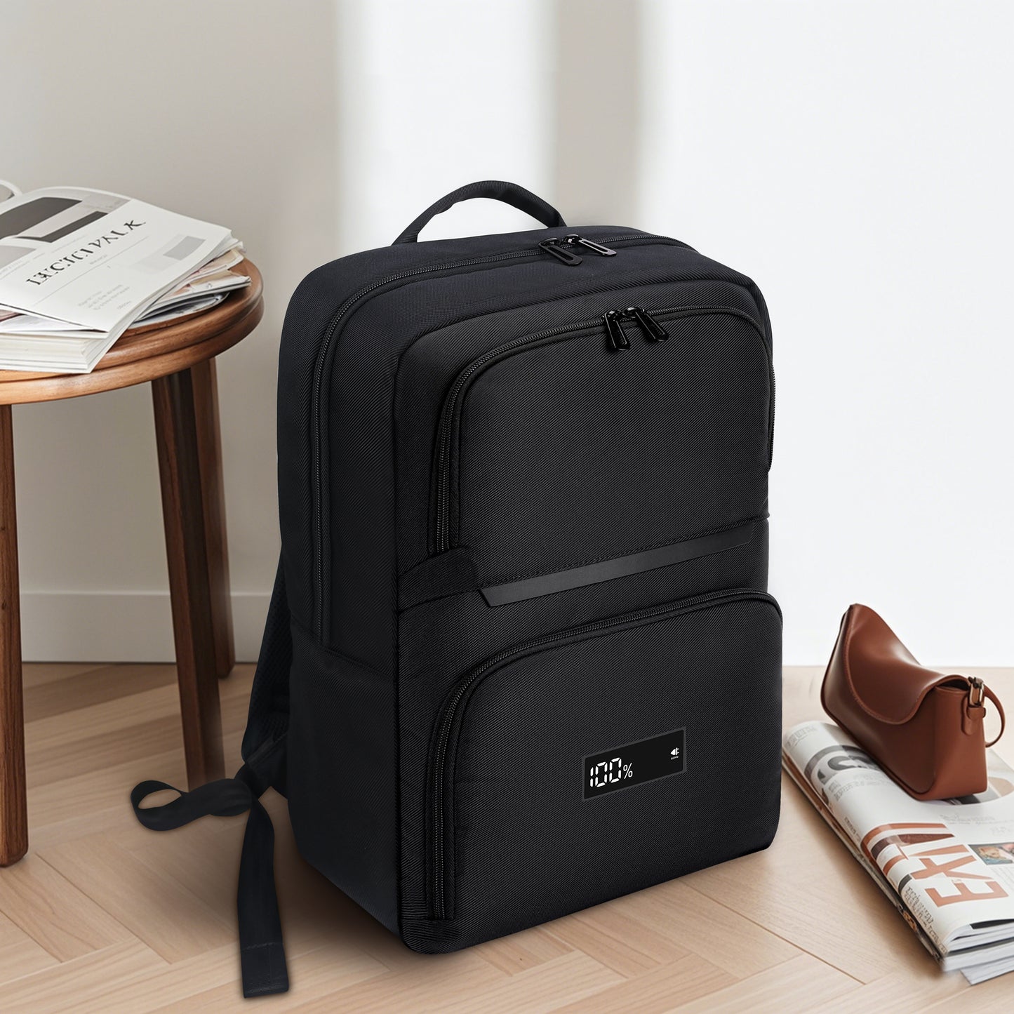 SmartCharge 20L Business Backpack: Built-in 96Wh Power Bank, USB-C/A Fast Charging & Waterproof Tech